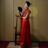 A Toasting Bride 2026 New Niche Engagement Dress Dress Can Wear Red Cheongsam Wedding Dress Women Every Day HZ0517