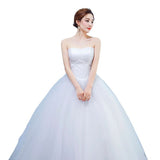 Special Price Tailed Wedding Dress 2025 New Wedding Dress Shoulder Bra Simple Thin Super Fairy Dream Big Tail HZ0517