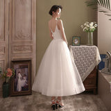White Mesh Simple 2026 New V Famous Party Party Wedding Dress Wedding Dress Girl Fairy HZ0517