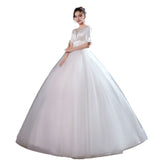 Simplicity Main Light Wedding Dress 2026 Popular New Bride Wedding French Thin Sleeve Super Fairy Simple Hepburn F78 HZ0517