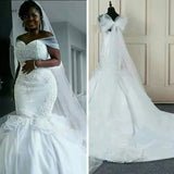 Tail Wedding 2026 Spring New African Mermaid Retro Lace Bride Big Tailed Main Wedding HZ0517