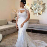 White Lace Temperament Wedding Dress Luxury Mid-Rise Fishtail White Long Sexy Evening Dress HZ0517