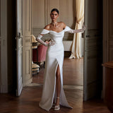 Wedding Dress 2026 New Light Luxury Fairy Word Shoulder Bride Yarn Dinner Welcome HZ0517