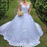 2026 New Bride Wedding Shoulder Lace Retro Court Wedding Dress HZ0517