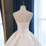 French-Style Densate Wedding Dress 2026 New Breast-Skinny Court Bride Wedding Dress Tug-Tailed Bow HZ0517
