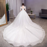 French Light Main Wedding Dress 2026 New Spring Bridal Dress Small Size Tail Wedding Dress HZ0517