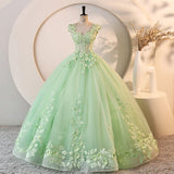 High-End Green Wedding Dress 2026 New Thin Retro Color Yarn Dress HZ0517