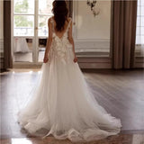 Sexy Wedding Dress 2026 New Slim Deep V-Collared Bride Drag Tail Out Of The Yarn Shoot Thin HZ0517