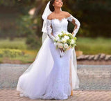 Sexy One-Word Shoulder Wedding Dress Luxury Thin 2026 New Bridal French Retro Wedding Dress Woman HZ0517