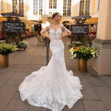 Bridal Wedding Dress Female Sen Tie Waist Fishtail Super Fairy Thin High Elegant Temperament Yarn Dress HZ0517