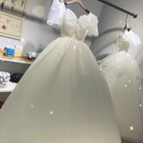 Light Wedding Dress 2026 New Bride Wedding Long French Mori Senior Sense Small In The Escape Princess Light Dress HZ0517