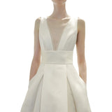 New French Wedding Dress 2026 Set Of Thin V Collar European Court A Thort Tail Wedding Dress Sen Sen HZ0517