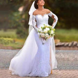Sexy One-Word Shoulder Wedding Dress Luxury Thin 2026 New Bridal French Retro Wedding Dress Woman HZ0517