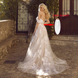 New Summer New Shoulder Brat White Wedding Dress Sexy Atmospheric Fashion Slim Thin Yarn HZ0517