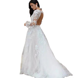 Wedding Dress 2026 New Sexy Lace Long-Sleeved Holiday Dress Dinner Dress HZ0517