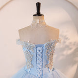 High-End Ice Blue Bridal Wedding Dress 2026 New Thin White Plain Plain Yarn Dress Female HZ0517