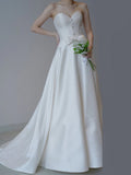 French Brated Light Wedding Dress Bride 2026 New High-End Feeld Yarn Small Tail White Engagement Dress HZ0517