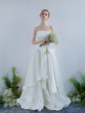New French Elegant Princess Style Chest Thin And Verteous Wedding Dress Outdoor Lawn Photography Sweet Pong Yarn HZ0517