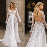 Wedding Dress 2026 New New Dress Sexy Lace Long-Sleeved Dress Evening Dress HZ0517