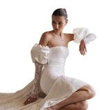 Lace New Bridal Wedding Dress French Light Luxury High-End Feelds Of The Evening Dress HZ0517