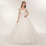 2026 New Bridal Wedding Dress Lace Brae Luxury Tulle Tulle Long Sleeve Main Wedding Dress HZ0517
