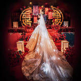 Starry Sky Wedding Dress 2026 New Temperament High-End Sen Series Super Fairy Princess Dream Luxury Big Tail Bride HZ0517