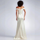 West Queen's Wedding Dress Temperament Design Sense Of Niche Wedding Yarn Shoulder French Densing Hepburn Style Dress Dress HZ0517