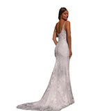 Main Wedding Dress Deep V Collar 2026 New Small Tail Sexy Bare Lace Travel Wedding Dress HZ0517