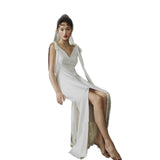 White Simple License Travel Photography Small White Dress French Bridal New Dress Dress Dress Dress Light Wedding Dress HZ0517
