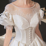 Wedding Dress 2026 New Bride Simple Vertiny Retro Court Style Dream Big Tail HZ0517