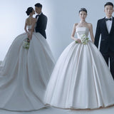 Outdoor Brao Photo Long Tailings Of The New Wedding Studio Theme Photography Dress Couple Dress Korean Version Of The White Lawn HZ0517