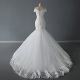 2026 New Spring Net Yarn Fishtail Light Wedding Dress Apparent Thin Lace Bridal Travel Mori Light Wedding Dress Fashion Tail HZ0517