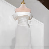 French One-Shoulder Dingy Wedding Bride 2026 New Fishtail Dress Barrier-Free Luxury Travel Photography High-End Outing HZ0517