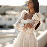 Temperament Wedding Dress French Sexy Tailing Heavy Industry Net Yarn Printing Bridal Main Yarn 2026 Summer New HZ0517
