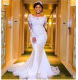 Long-Sleeved Wedding Dress 2026 New Bridal Wedding Temperament Generous Sexy Main Wedding Dress Spring HZ0517