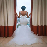 Wedding Dress 2026 New White Sleeveless Fishtail Wedding Dress Bridal African Fish Dress HZ0517