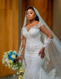 New Large-Size Heavy Industry Dress African Bride Sexy Body-Pupling Fishtail Wedding Dress HZ0517