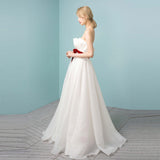 2026 New Breast-Shape Thin And Light Wedding Dress Pregnant Women High-Waisted Bride Go Out To The Bow Sweet HZ0517