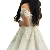 Wedding Women 2026 New Bridal Yarn One-Word Shoulder Temperament Lace Mesh Yarn Heavy Industry Tug Tail Thin Dress HZ0517