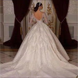 New Wedding Dress Heavy Handmade Court Style Tung-Pung Wedding Dress Tail Wedding Dress Large-Size Fashion Summer Model HZ0517