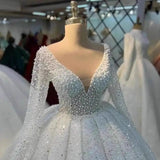 African Bride Wedding Dress Lace Long Sleeve With White Autumn 2026 New Wedding Dress Dress HZ0517