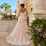 Hanging Shoulder Wedding Dress 2026 New Bride Simple Deep V Collar Big Dew Back Shot Small Tail Soft Yarn Thin HZ0517