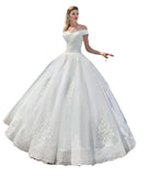 Mori's One-Word Shoulder Wedding Dress 2026 New Bridal Spring Temperament White Simple Wedding Dress HZ0517