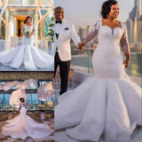 African Mermaid Bride Main Wedding Party Party Party Street Pat Dress Fish Tail Long Tail Wedding Dress HZ0517