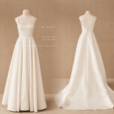 French-Style Densified Wedding Dress French Simple Collar Temperament Long-Term Dignified Hebenfeng Bride Welcome Outdoor Yarn HZ0517