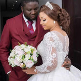 African Bride Wedding Dress 2026 New Spring Main Yarn French Grand Tail Lace Dress HZ0517