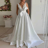 Wish New Dingy Wedding Dress Sexy V Collar Leak HZ0517