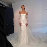 Sing Noodle Light Wedding Dress 2026 New French Temperament Small Breast White Super Fairy Long Dress Hottie Welcome Dress Dress Dress HZ0517