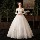 French Light Wedding Dress 2026 New Bridal Long-Sleeved Small Man White Simple Court Style Shooting Temperament Yarn HZ0517