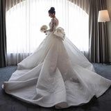 Tail Wedding 2026 New White Wedding Dress Can Be Removed Tailed Wedding Dress HZ0517